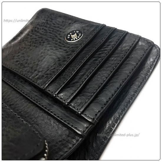 クロムハーツ 財布(Chrome Hearts)ジョーイ ブラック ヘビー レザー クロムハーツ 財布(Chrome Hearts)ジョーイ ブラック ヘビー レザー