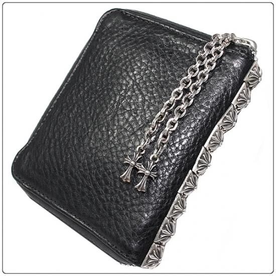 chrome hearts 3サイドジップ スタッズ ウォレット-