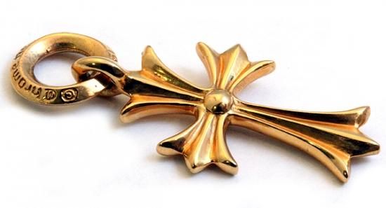 クロムハーツ Chrome Hearts ペンダント タイニー Chクロス チャーム 22kゴールド ネックレス クロム ハーツ