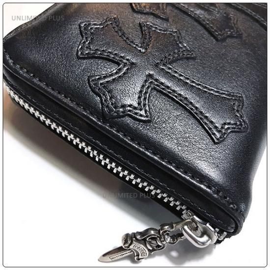 廃盤　貴重なクロムハーツ　レザー財布 クロムハーツ 財布（Chrome Hearts）REC F ZIP＃2