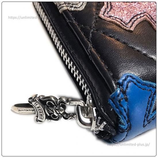 Kanoe クロムハーツ キルティングセメタリークロス長財布訳あり CHROME HEARTS クロムハーツ REC F ZIP QUILTED W CH CRS SML