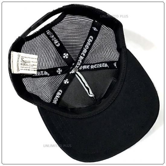 CHROME HEARTS ブラックトラッカーハット クロムハーツトラッカーキャップキングタコマルチカラークロス