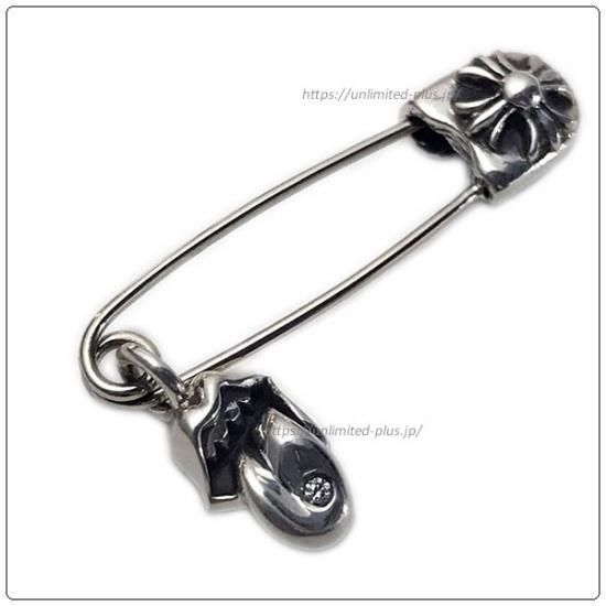 クロムハーツ Chrome Hearts セーフティーピン スモール Chプラス ウィズ リップアンドタン ダイアモンド