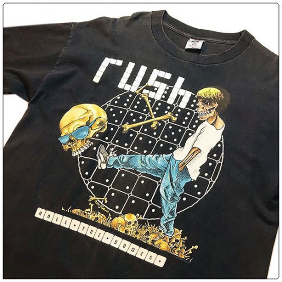 90'S当時物 RUSH ROLLTHEBONES Tシャツ pushead