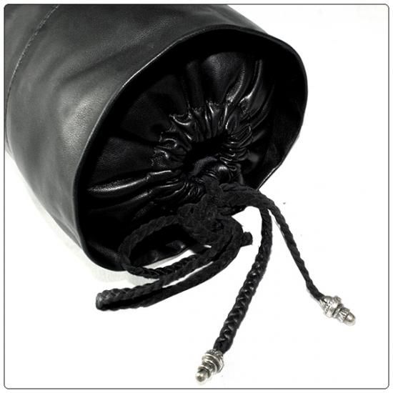 ヒロムハーツ CHROME HEARTS Cemetery Cross Leather Patch Denim Apron