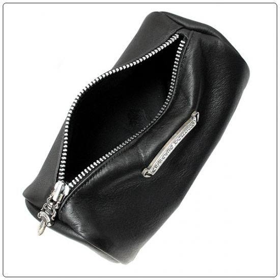クロムハーツ Chrome Hearts バック メンズ シリンダーケース 3 ブラック ヘビー レザー バッグ クロムハーツ財布
