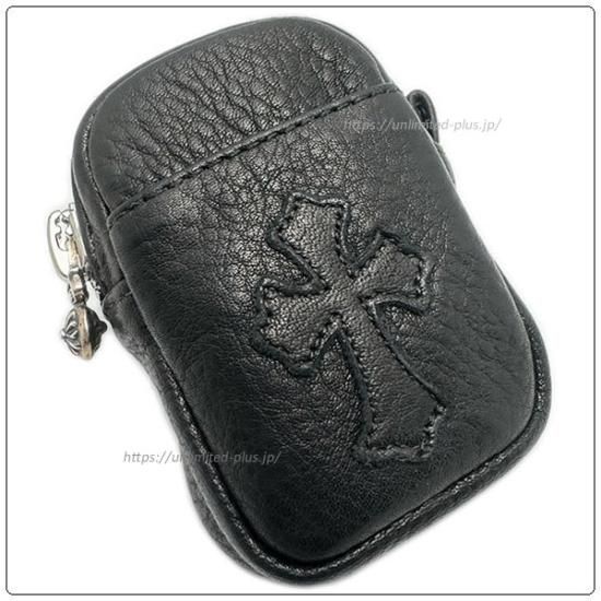 クロムハーツ 財布 (Chrome Hearts) ウォレット マイクロ タカ ブラック レザー フロント CHクロス パッチ クロムハーツ 財布 (Chrome Hearts) ウォレット マイクロ タカ ブラック レザー フロント CHクロス パッチ