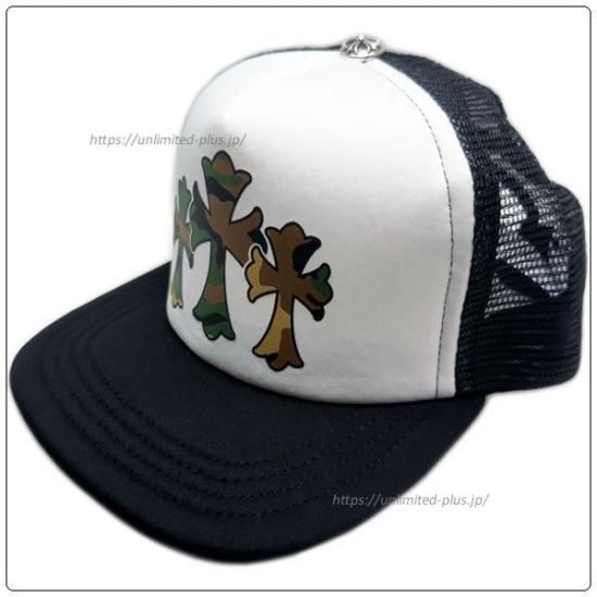 CHROME HEARTS トラッカーハット ホワイト/ブラック クロムハーツ(Chrome Hearts)ハット/キャップ トラッカー