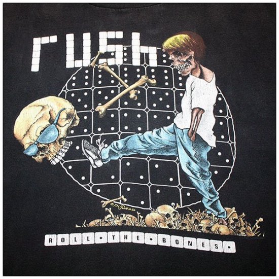 RUSH (ラッシュ) ROLL THE BONES ヴィンテージ バンド Tシャツ パスヘッド/PUSHEAD 半袖