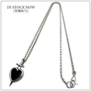 <img class='new_mark_img1' src='https://img.shop-pro.jp/img/new/icons14.gif' style='border:none;display:inline;margin:0px;padding:0px;width:auto;' />アレックスストリーター/ALEX STREETER ペンダント チャーム ソード ピアシード ハート ウィズ ブラック オニキス ウィズ ファイン チェーン 18インチ 【正規代理店/名古屋】