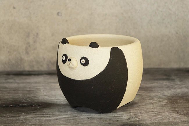 ˥ޥPOTѥ Panda flower pot 