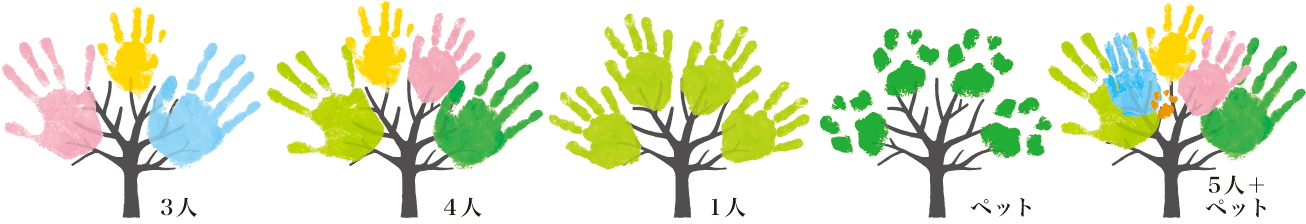 手形アート足形アートのデザイン「ツリー（木）」の見本画像