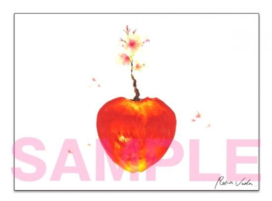 100％本物保証！ 上田麗奈複製サイン入りキャンバスボード 「桜の思い出 絵画