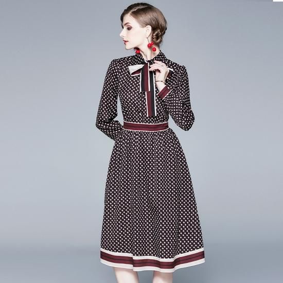 ロングワンピース ワンピ 韓国 コーデ きれいめ 冬 秋冬 秋 40代 30代 フォーマル 上品 おしゃれ きれいめ オフィス 大人 大きいサイズ Aライン 演奏会 ドット柄 長袖 膝下丈 ワンピの里 ロングワンピース ワンピ 韓国 コーデ きれいめ 冬 秋冬 秋 40代 30代 フォーマル 上品 おしゃれ きれいめ オフィス 大人 大きいサイズ Aライン 演奏会 ドット柄 長袖 膝下丈 ワンピの里