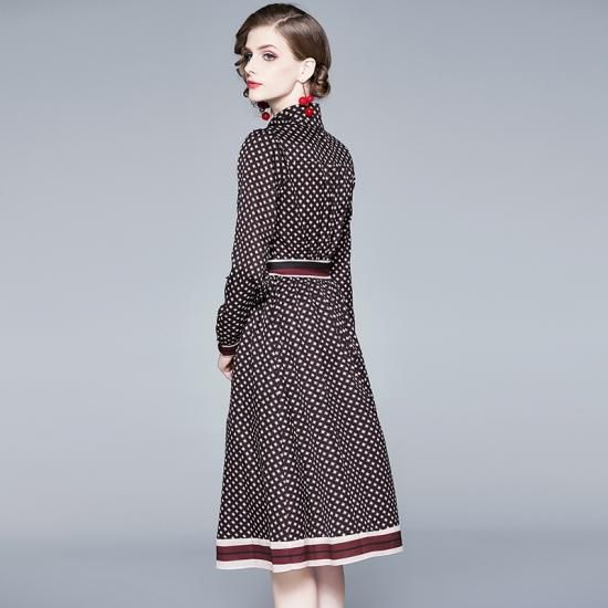 ロングワンピース ワンピ 韓国 コーデ きれいめ 冬 秋冬 秋 40代 30代 フォーマル 上品 おしゃれ きれいめ オフィス 大人 大きいサイズ Aライン 演奏会 ドット柄 長袖 膝下丈 ワンピの里 ロングワンピース ワンピ 韓国 コーデ きれいめ 冬 秋冬 秋 40代 30代 フォーマル 上品 おしゃれ きれいめ オフィス 大人 大きいサイズ Aライン 演奏会 ドット柄 長袖 膝下丈 ワンピの里