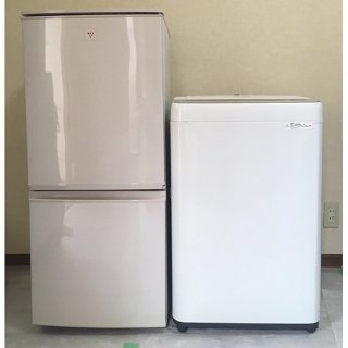 【セット販売 ID :　S-014】<br>冷蔵庫：SHARP／2015年製／137ﾘｯﾄﾙ<br>洗濯機：Panasonic／2017年製／6kg