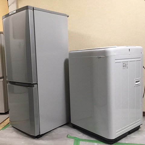 中古/美品 国産メーカーMITSUBISHI TOSHIBA冷蔵庫洗濯機セット - rehda.com