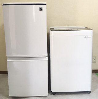 【セット販売 ID :　S-026】<br>冷蔵庫：SHARP／2013年製／137ﾘｯﾄﾙ<br>洗濯機：Panasonic／2014年製／5kg
