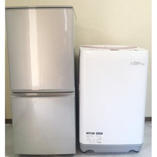 【セット販売 ID :　S-028】<br>冷蔵庫：SHARP／2014年製／137ﾘｯﾄﾙ<br>洗濯機：SHARP／2014年製／6kg