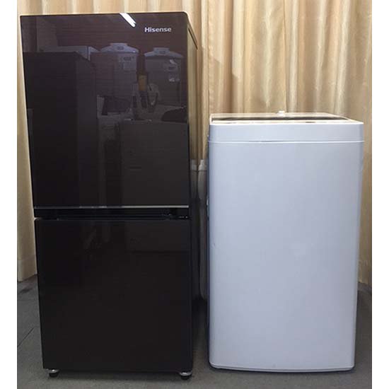 セット販売 ID : S-048】冷蔵庫：HISENSE／2020年製／134ﾘｯﾄﾙ洗濯機