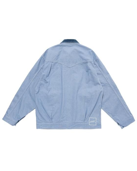 LQQK STUDIO｜EMBOSSED DENIM JACKET カバーオール LQQK Studio EMBOSSED DENIM JACKET - HUC｜フック
