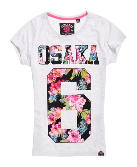 サイズ XXS～XL【Superdry】Osaka Tropical Flock T-shirt・ice marl - Superdry.極度乾燥（しなさい）  ヨーロッパ直輸入専門店（してます）