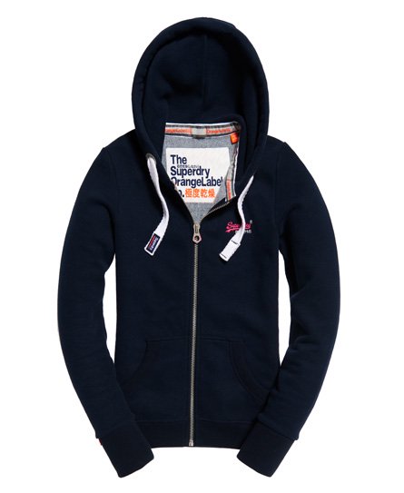 Superdry orange label 2025 primary zip hoodie