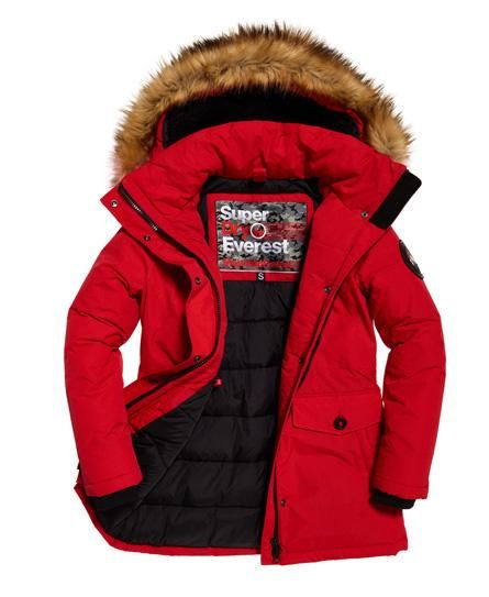 XXS XL Superdry Ashley Everest Coat Red Superdry