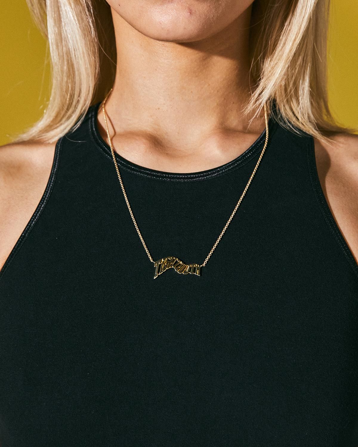 ACID LOGO NECKLACE - 14k - TIGHTBOOTH® タイトブース ACID LOGO NECKLACE - 14k - TIGHTBOOTH® タイトブース