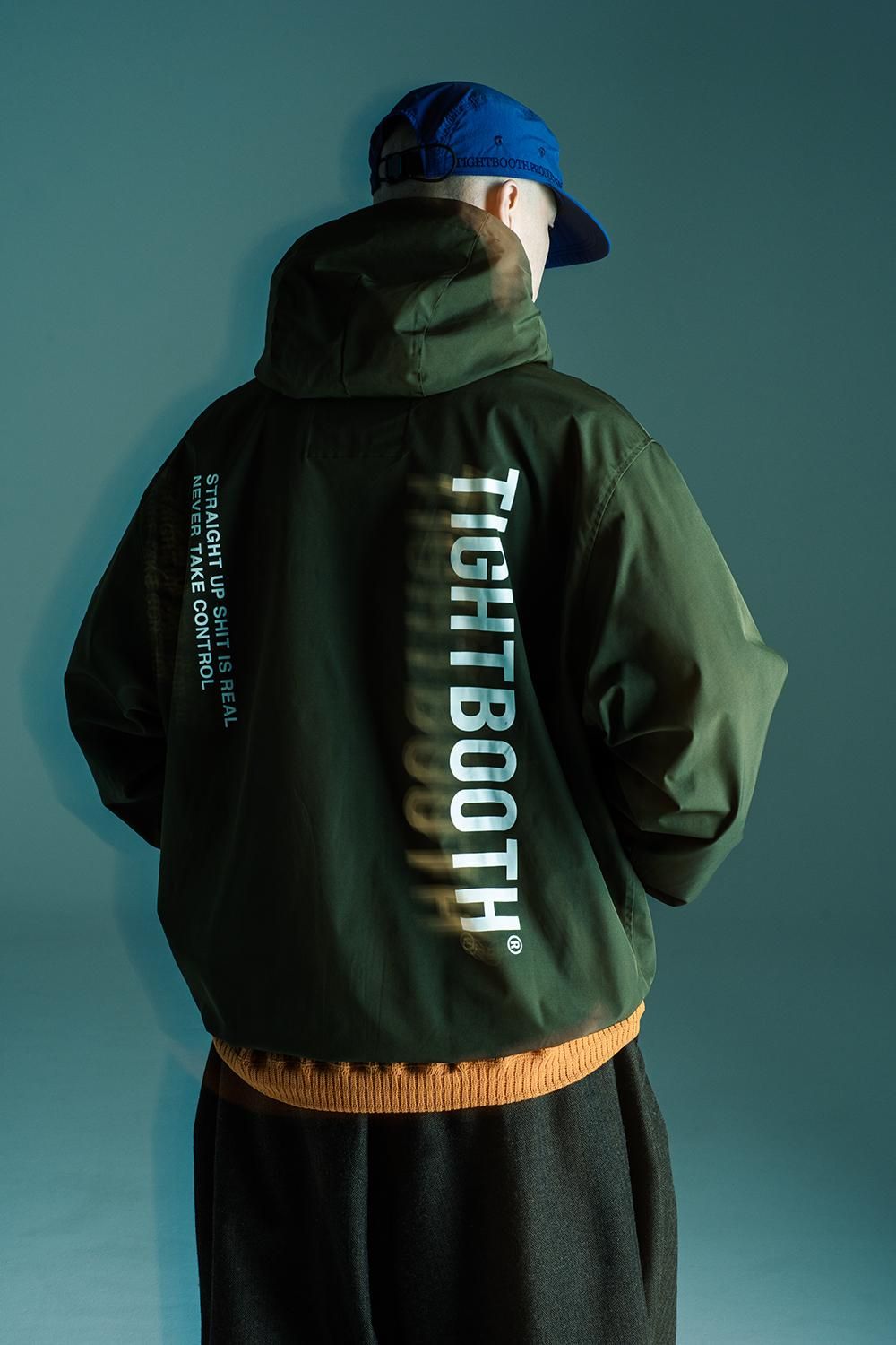 宜しくお願い致しますTIGHTBOOTH BIG LOGO ANORAK カーキ M