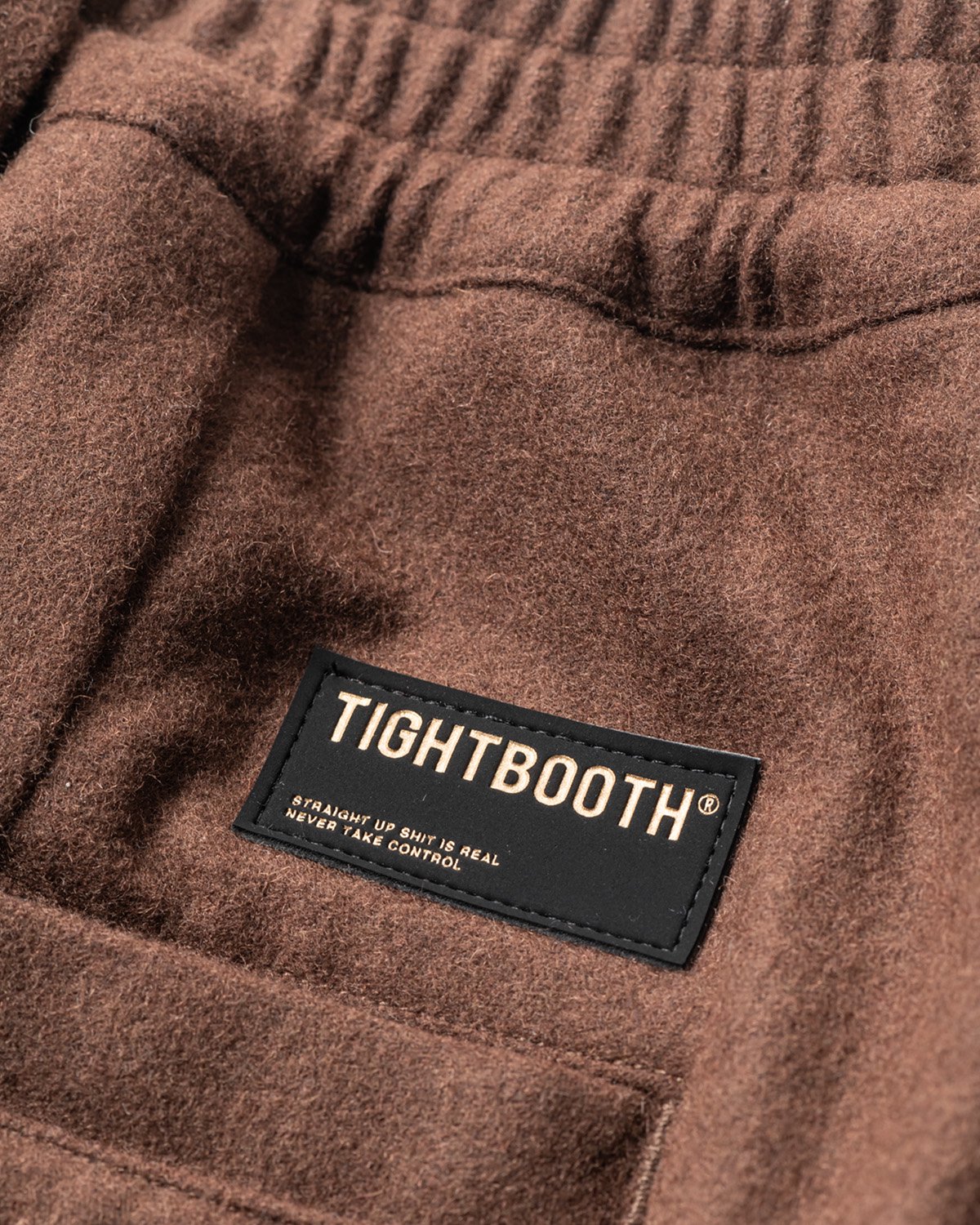 スケートブランドTIGHTBOOTH BAGGY WOOL SLACKS BROWN - スラックス