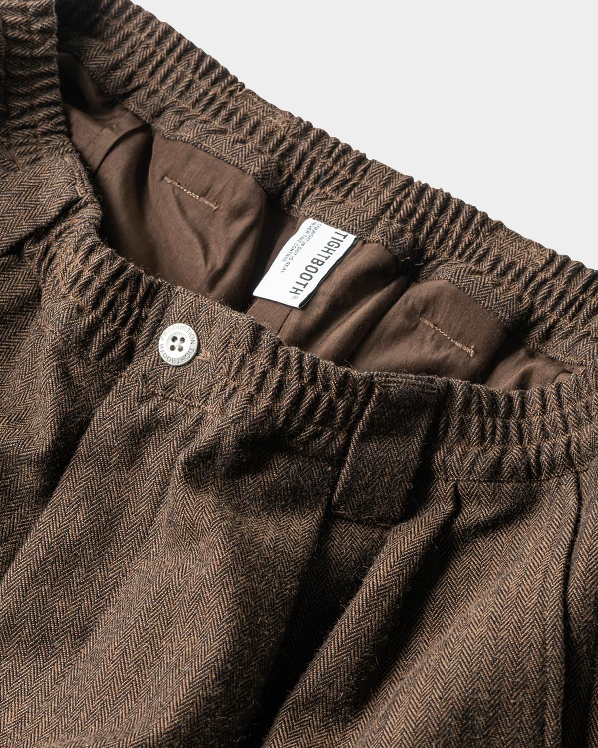 WOOL HERRINGBONE BALLOON PANTS - TIGHTBOOTH® タイトブース