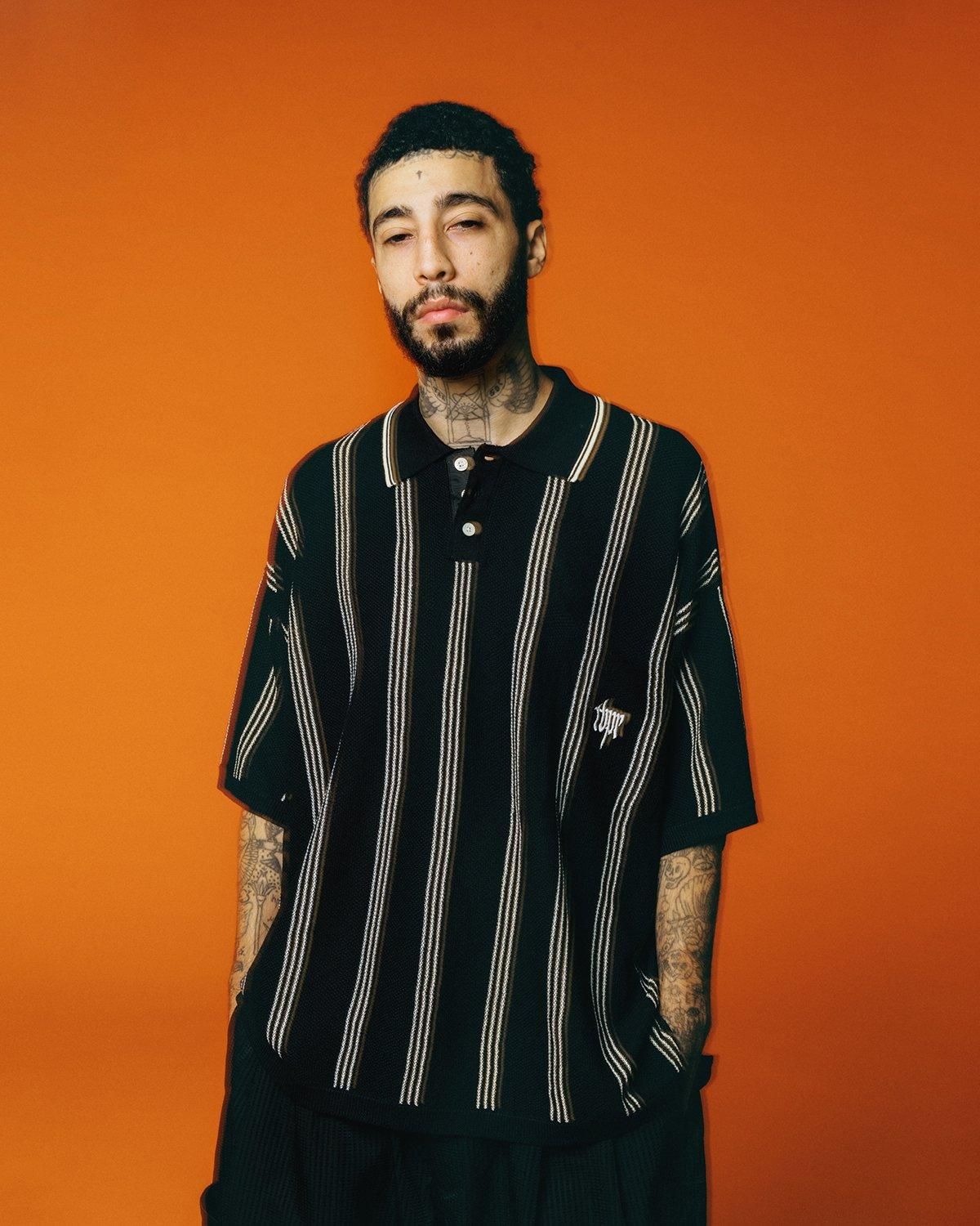 STRIPE KNIT POLO - TIGHTBOOTH® タイトブース オフィシャル STRIPE KNIT POLO - TIGHTBOOTH® タイトブース オフィシャル