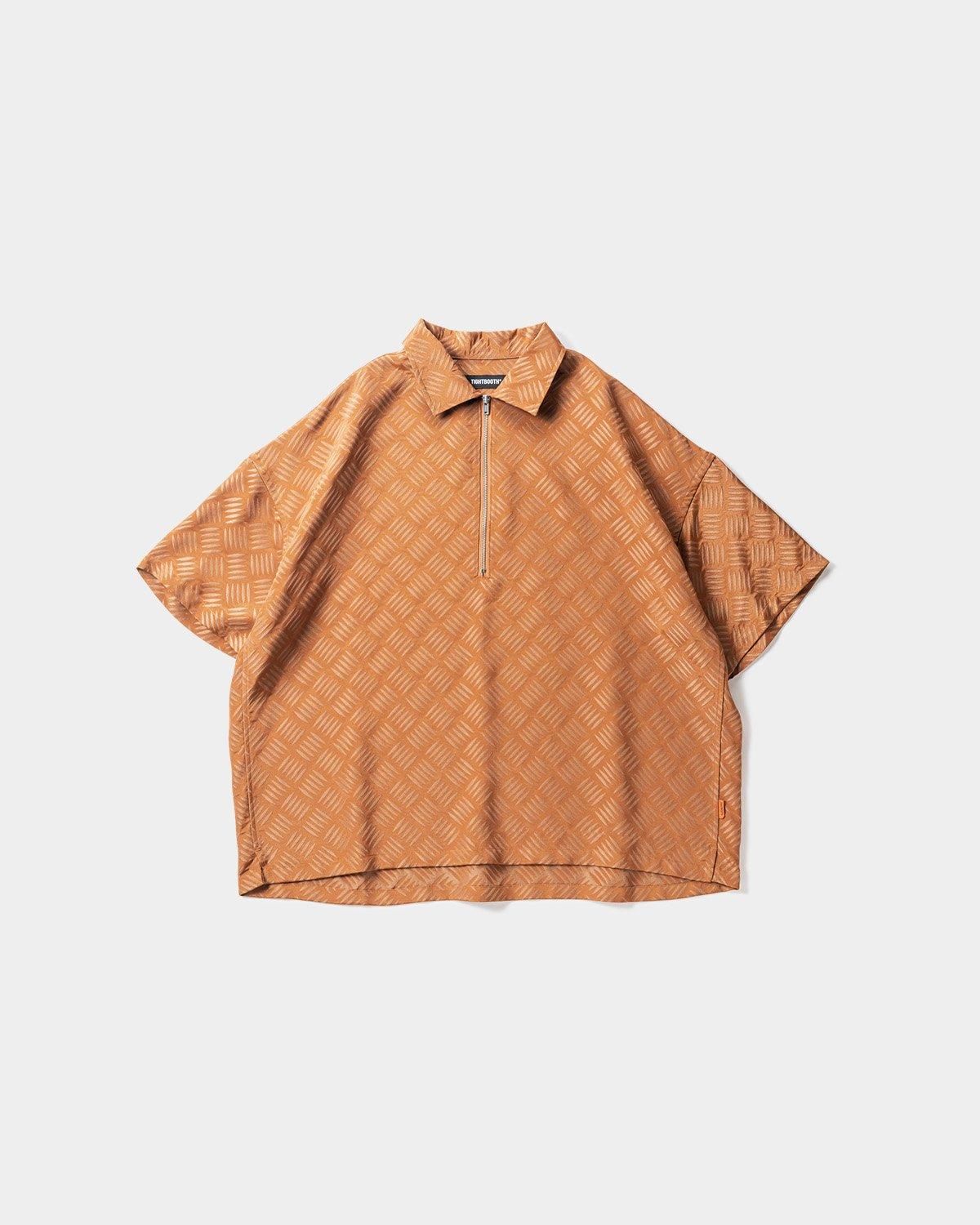 CHECKER PLATE HALF ZIP SHIRT - TIGHTBOOTH® タイトブース CHECKER PLATE HALF ZIP SHIRT - TIGHTBOOTH® タイトブース