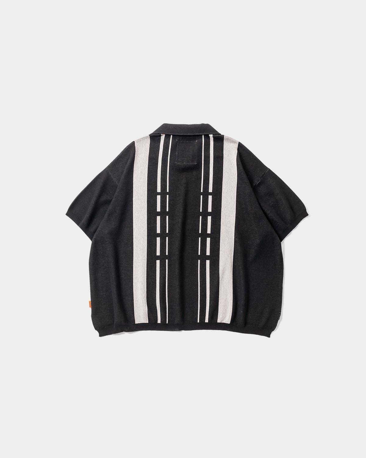 STRIPE KNIT OPEN POLO - TIGHTBOOTH® タイトブース STRIPE KNIT OPEN POLO - TIGHTBOOTH® タイトブース