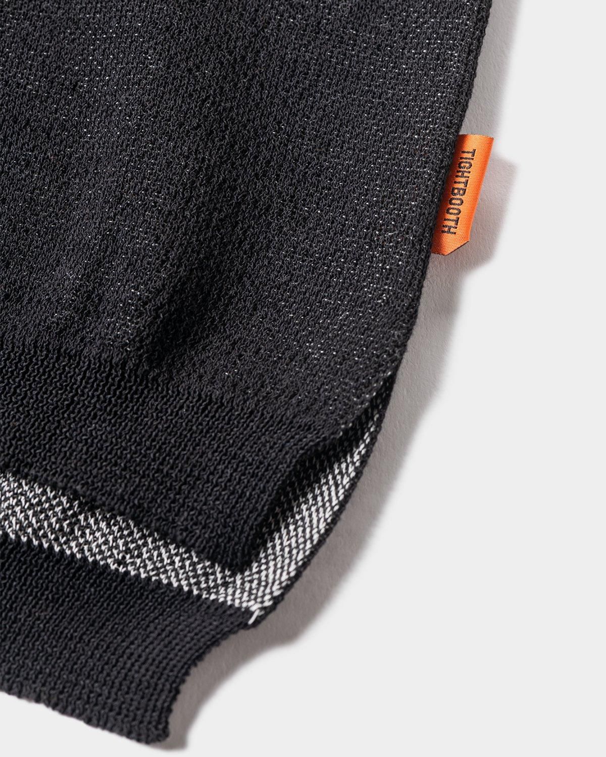 STRIPE KNIT OPEN POLO - TIGHTBOOTH® タイトブース STRIPE KNIT OPEN POLO - TIGHTBOOTH® タイトブース