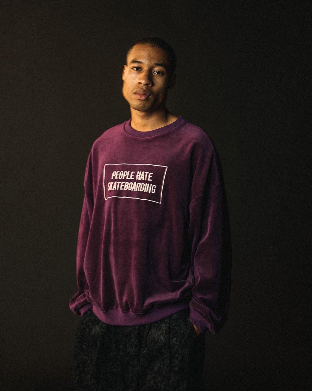 PEOPLE HATE SKATE VELOUR L/S - TIGHTBOOTH® タイトブース PEOPLE HATE SKATE VELOUR L/S - TIGHTBOOTH® タイトブース