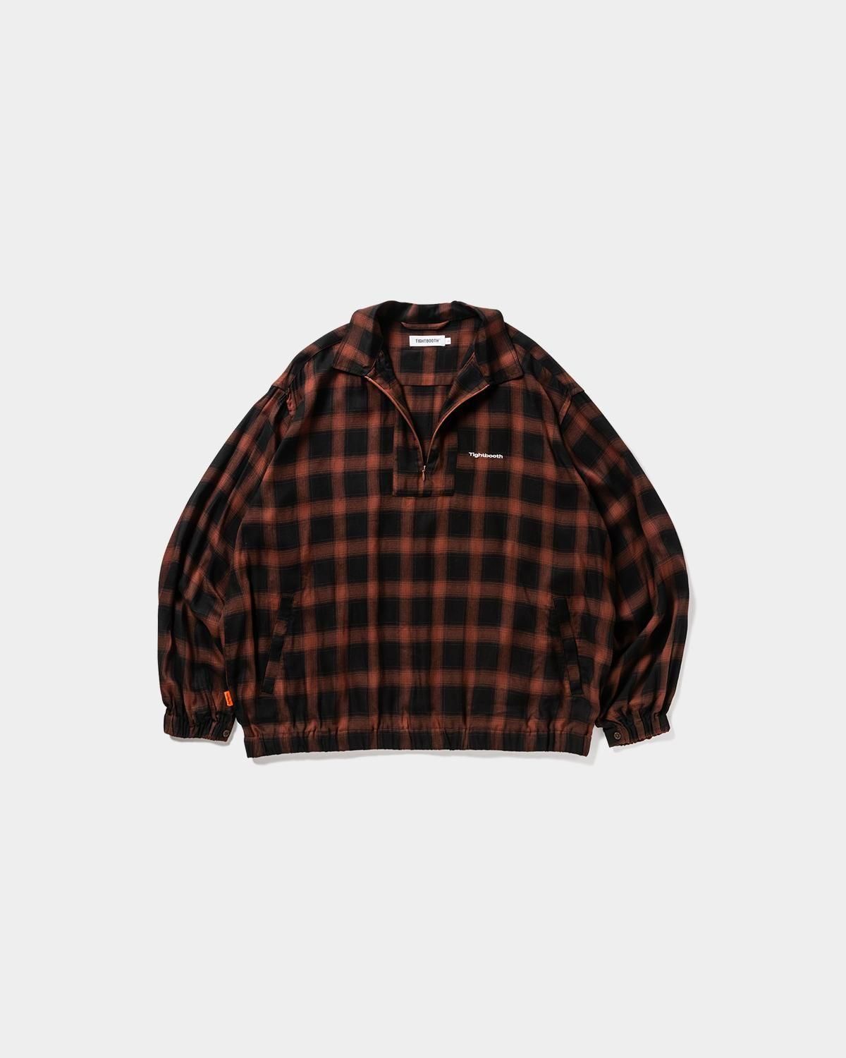 PLAID HALF ZIP L/S SHIRT - TIGHTBOOTH® タイトブース PLAID HALF ZIP L/S SHIRT - TIGHTBOOTH® タイトブース