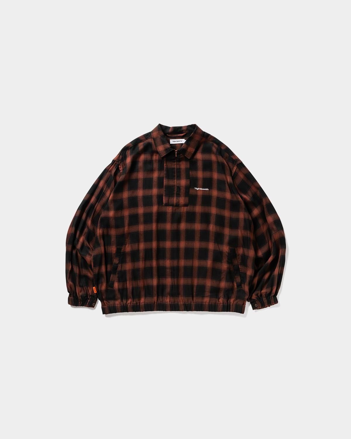 PLAID HALF ZIP L/S SHIRT - TIGHTBOOTH® タイトブース PLAID HALF ZIP L/S SHIRT - TIGHTBOOTH® タイトブース