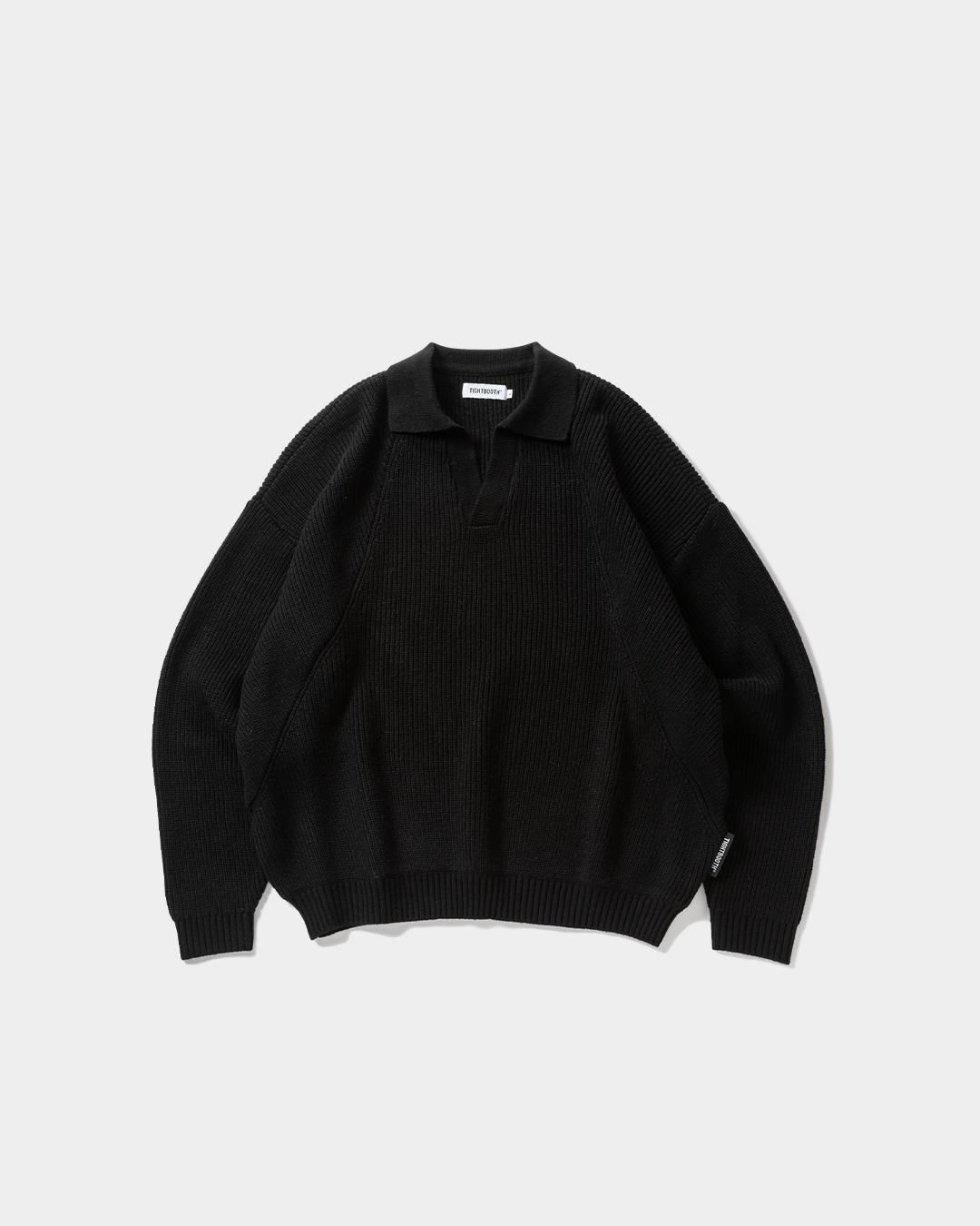 TIGHTBOOTH SPLICE KNIT SWEATERタイトブース黒ニット SKIPPER SWEATER - TIGHTBOOTH® タイトブース オフィシャル