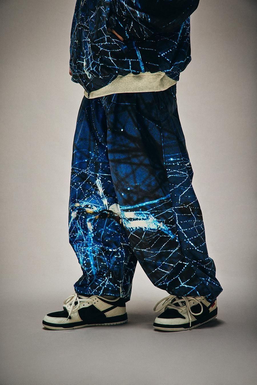 パンツ TIGHTBOOTH KAKI TRACK PANTS TIGHTBOOTH タイトブース : 柿柄バギー トラックパンツ