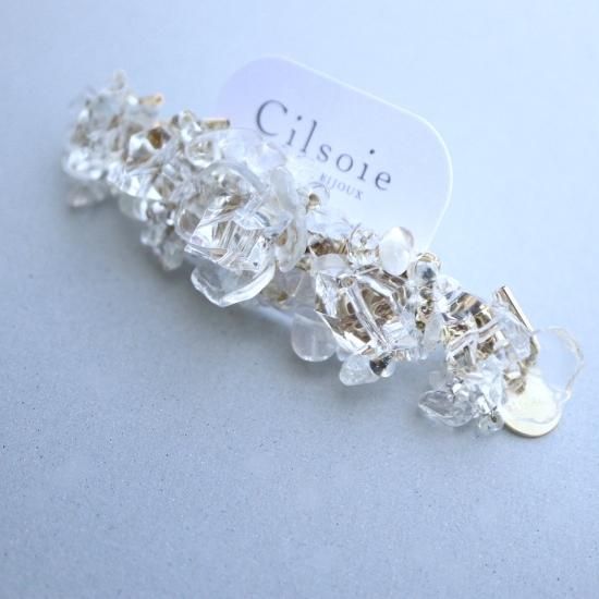 シルソワ　Cilsoie バレッタ Clear flower barrette（クリアフラワーバレッタ） - cilsoie
