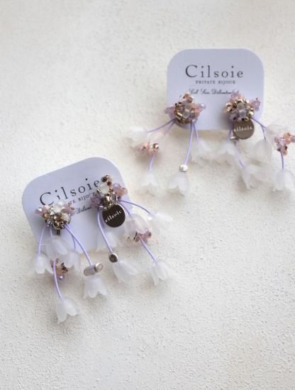 【美品】【シルソワ cilsoie】フラワーピアス Cilsoie | ペタロデパート