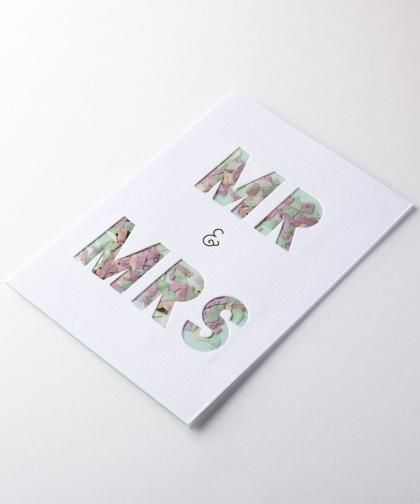 Confetti Message Card 「MR&MRS」 / 封筒付き メッセージカード