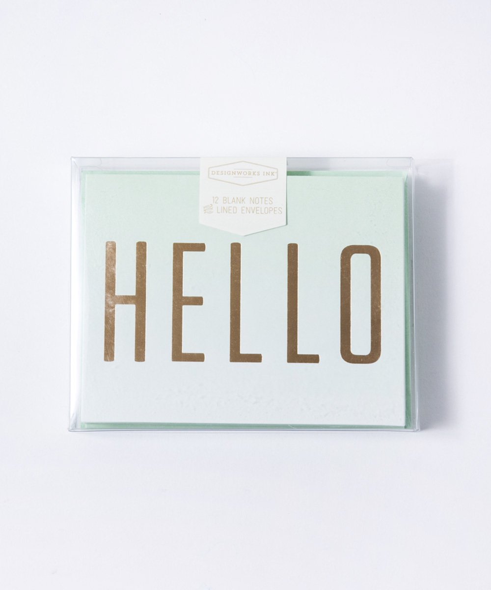 12 Blank Notes With Lined Envelopes Message Card Set「HELLO」/ メッセージカード セット  Lilly  Emma 【リリーアンドエマ】 公式オンラインストア