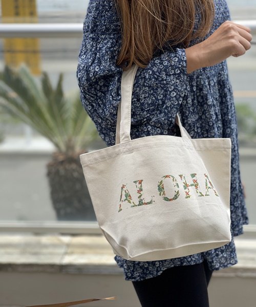 Authentic ALOHA Tote /オーセンティック アロハ トートバッグ＜ポケット・厚底付き＞ - Lilly & Emma  【リリーアンドエマ】 公式オンラインストア