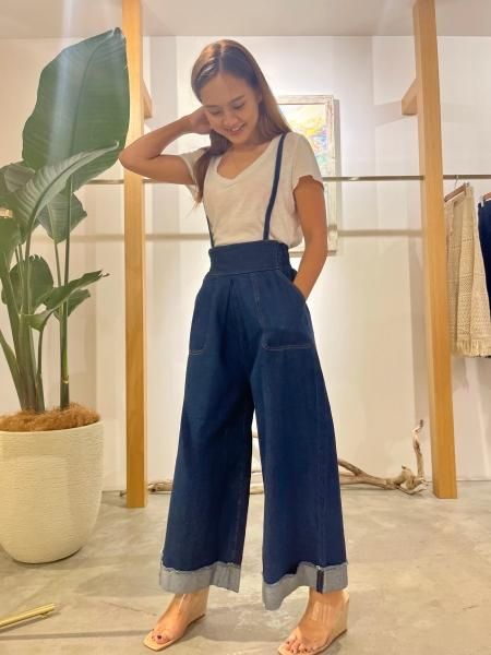 【SALE50%OFF】【LADIES】デニムロンパース