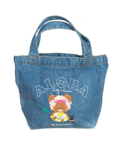 くまのがっこう×Lilly & Emma デニムトート(Jackie)