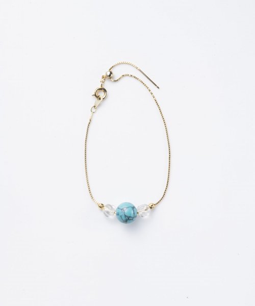 【LADIES】Turquoise × Quartz Bracelet/ターコイズ×クォーツ ブレスレット / Lan Vo