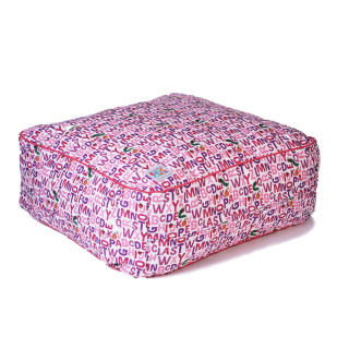 エリック・カール / アルファベット柄ベッド　角型ピンク